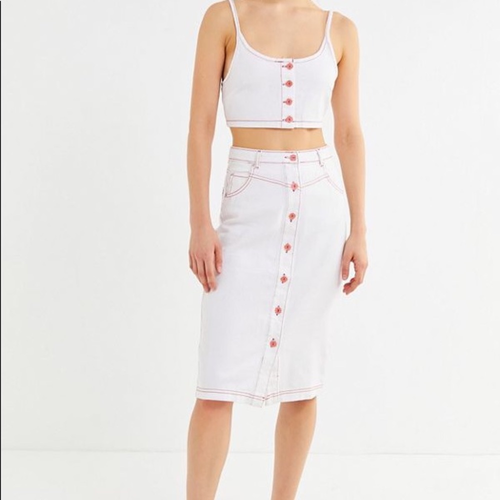 NWT Urban Outfitters Midi Denim Skirt